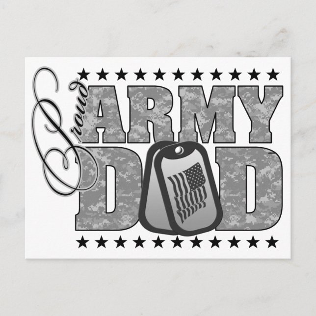 Proud Army Dad ACU Postcard (Front)