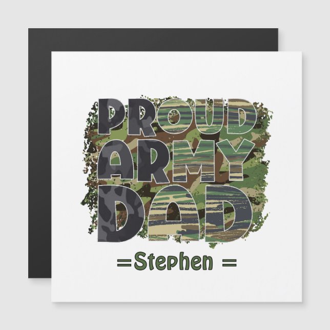 Proud Army Dad Camouflage Design (Front/Back)