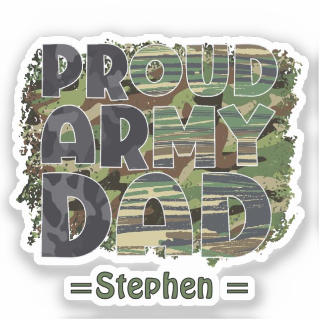 Proud Army Dad Camouflage Design (Front)