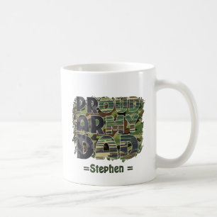 Proud Army Dad Camouflage Design Coffee Mug