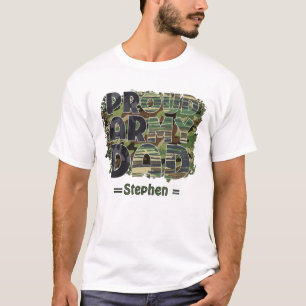 Proud Army Dad Camouflage Design T-Shirt