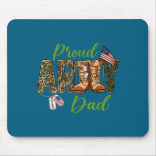 Proud Army Dad Us Flag Artwork Mouse Pad
