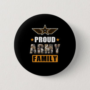 Proud Army Family 6 Cm Round Badge