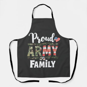 Proud Army Family American Patriotic Veteran Day  Apron