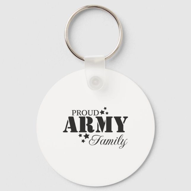 Proud Army Family Button Keychain (Front)