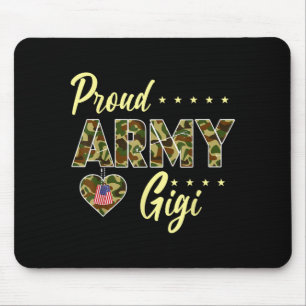 Proud Army Gigi Camouflage Soldier Family Love Mouse Pad