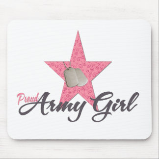 Proud Army Girl Mouse Pad