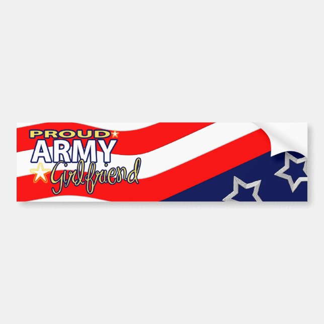 Proud Army Girlfriend Bumpersticker Bumper Sticker (Front)