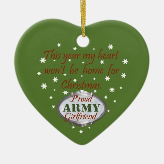 Proud Army Girlfriend Ornament (Front)