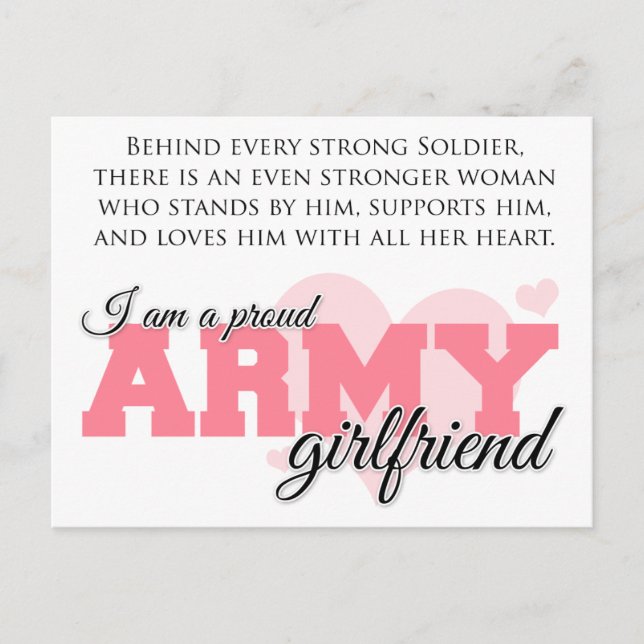 Proud Army Girlfriend Postcard (Front)
