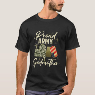Proud Army Godmother Camouflage Mother s Day Dog T T-Shirt