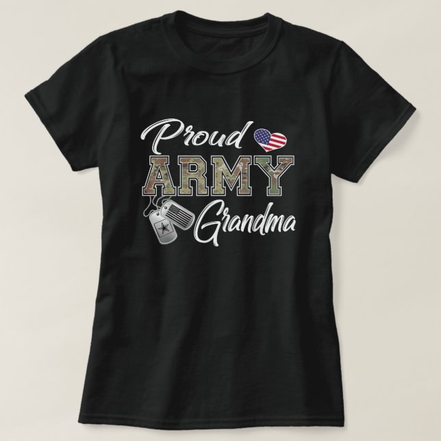 Proud Army Grandma Shirt Military Pride (Design Front)
