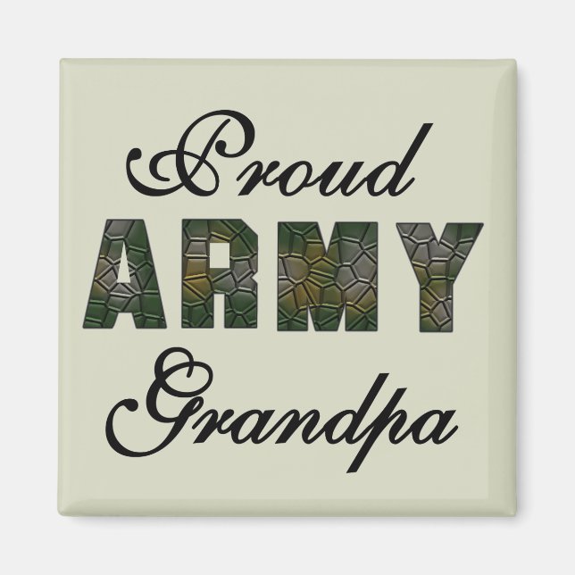 Proud Army Grandpa Tshirts and Gifts Magnet (Front)