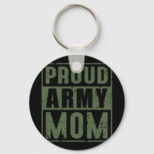 Proud Army Mum American Military Veteran Mothers D Key Ring
