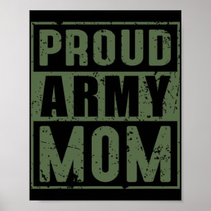 Proud Army Mum American Military Veteran Mothers D Poster