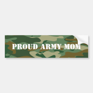 Proud army mum bumper stickers   Camouflage design