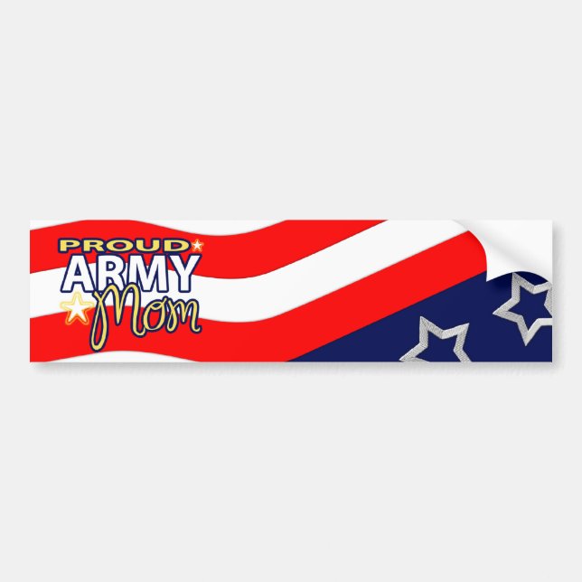 Proud Army Mum Bumpersticker Bumper Sticker (Front)