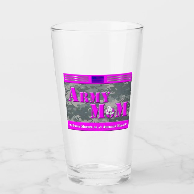 Proud Army Mum Glass (Front)