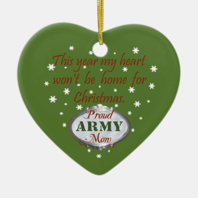 Proud Army Mum Ornament (Front)