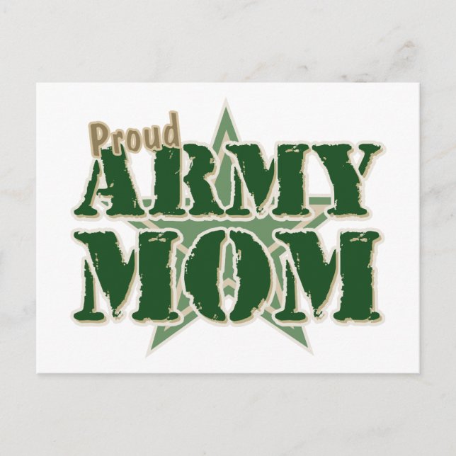 Proud Army Mum Postcard (Front)