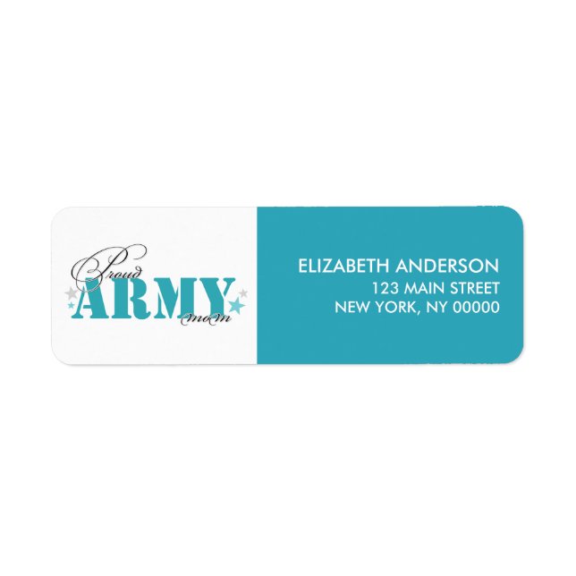 Proud Army Mum Return Address Label (Front)