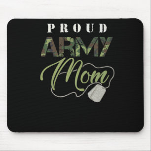 Proud Army Mum Shirt   Cute Military Mama T-shirt Mouse Pad