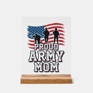 Proud Army Mum Vintage Patriotic Military Shirt_1 Acrylic Sign