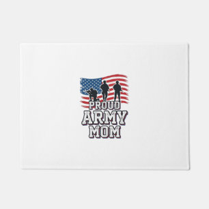 Proud Army Mum Vintage Patriotic Military Shirt_1 Doormat