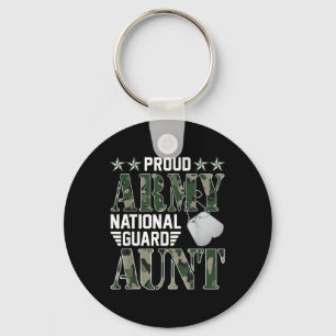 Proud Army National Guard Aunt Military Family Vet Key Ring