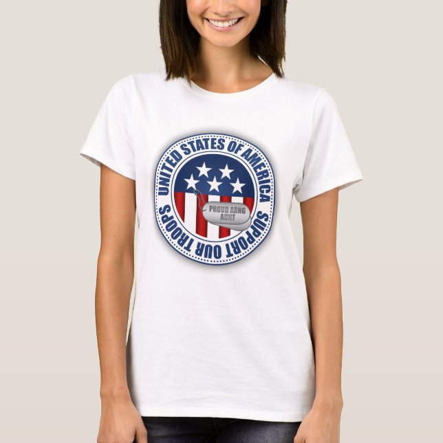 Proud Army National Guard Aunt T-Shirt (Front)