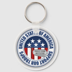 Proud Army National Guard Boyfriend Key Ring