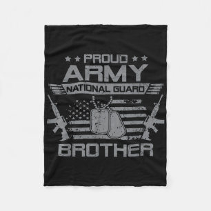 Proud Army National Guard Brother Flag Usa Militar Fleece Blanket