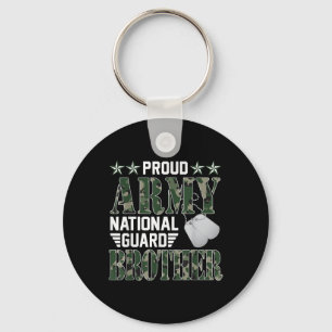 Proud Army National Guard Brother Military Family Key Ring