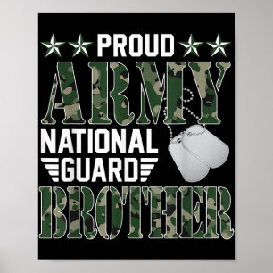 Proud Army National Guard Brother Military Family  Poster
