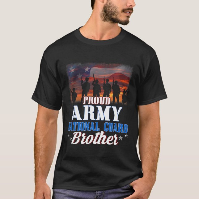 Proud Army National Guard Brother US Flag Shirt Pa (Front)