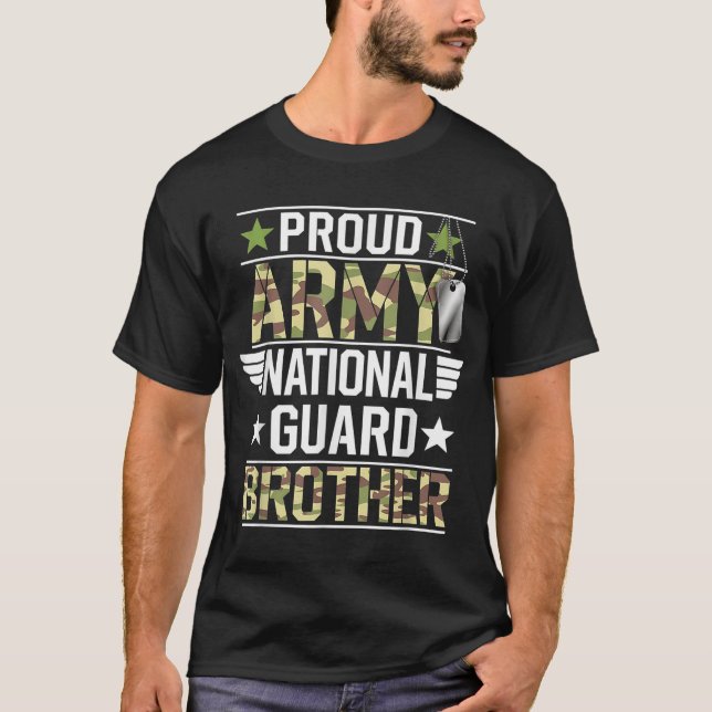 Proud Army National Guard Brother Veterans Day Ame T-Shirt (Front)