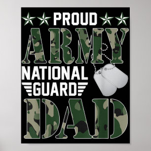 Proud Army National Guard Dad Military Family Vete Poster