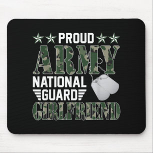 Proud Army National Guard Girlfriend Military Fami Mouse Pad