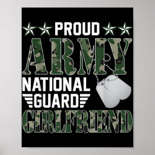 Proud Army National Guard Girlfriend Military Fami Poster