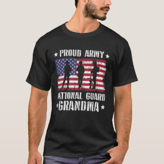 Proud Army National Guard Grandma Military America T-Shirt