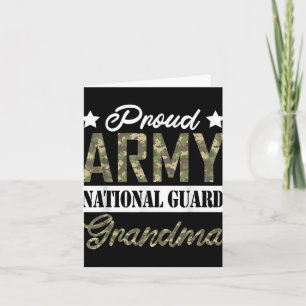 Proud Army National Guard Grandma Military Family  Card