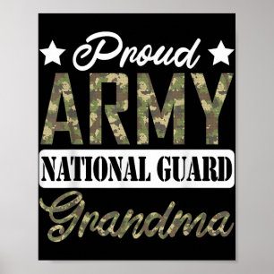 Proud Army National Guard Grandma Military Family Poster