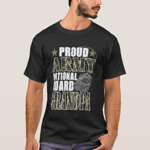 Proud Army National Guard Grandpa Camo Military Fa T-Shirt