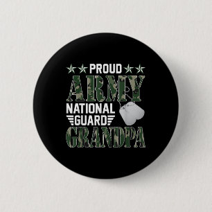 Proud Army National Guard Grandpa Military Family 6 Cm Round Badge