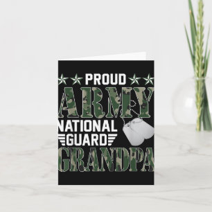 Proud Army National Guard Grandpa Military Family  Card