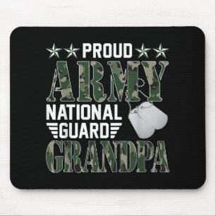 Proud Army National Guard Grandpa Military Family Mouse Pad
