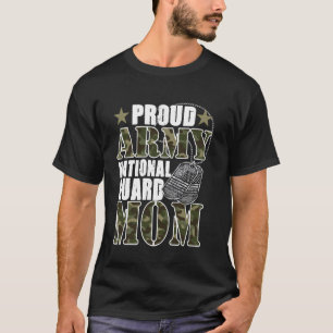 Proud Army National Guard Mum Camo Military Family T-Shirt