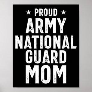 Proud army national guard mum memorial day Proud a Poster