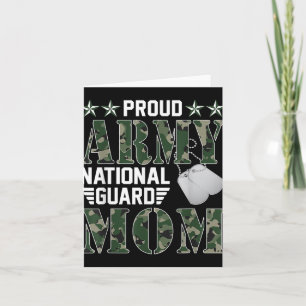 Proud Army National Guard Mum Military Family Vete Card