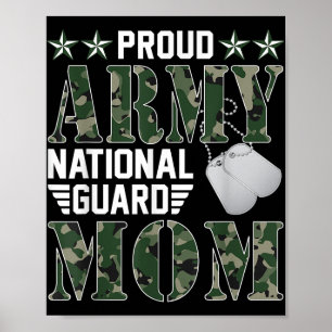 Proud Army National Guard Mum Military Family Vete Poster